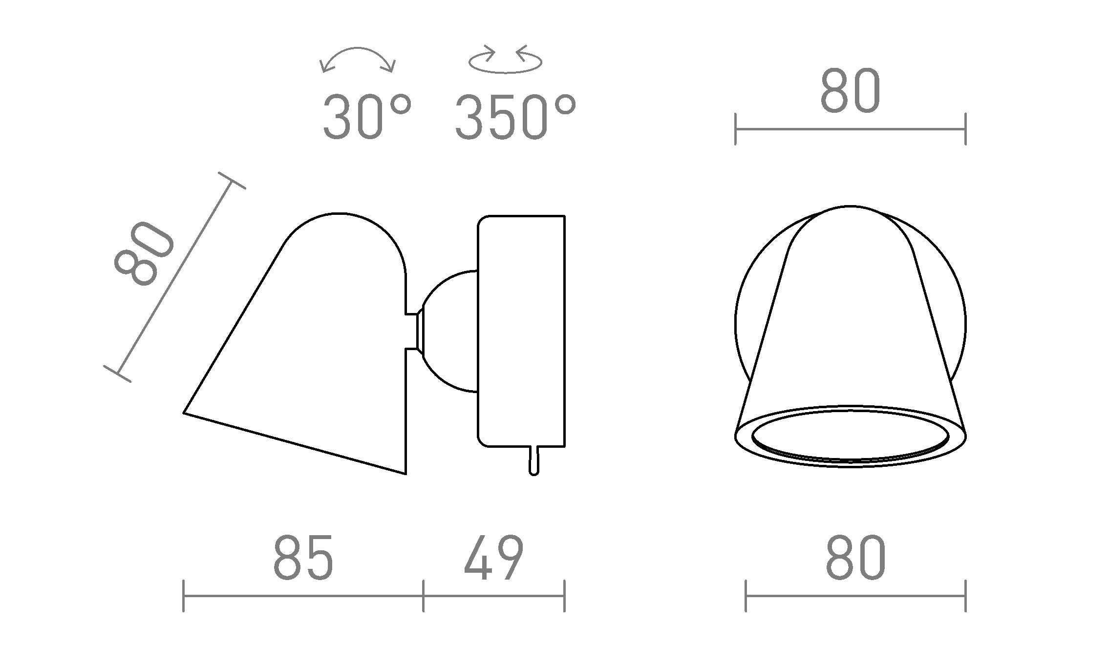 STIG WANDLAMP - Product sketch