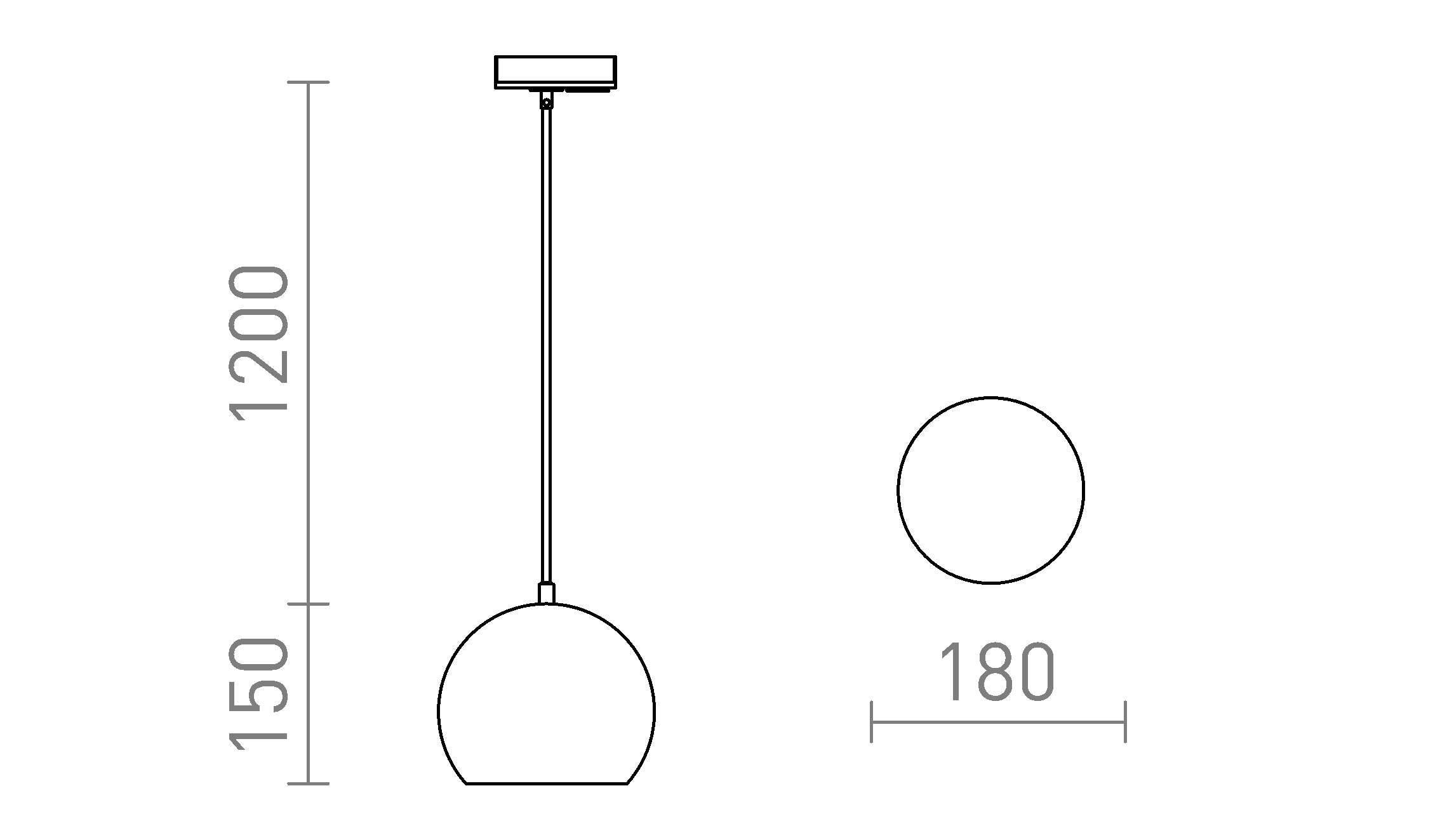 AGNETA VOOR 1F. STROOMRAILS PENDENT - Product sketch