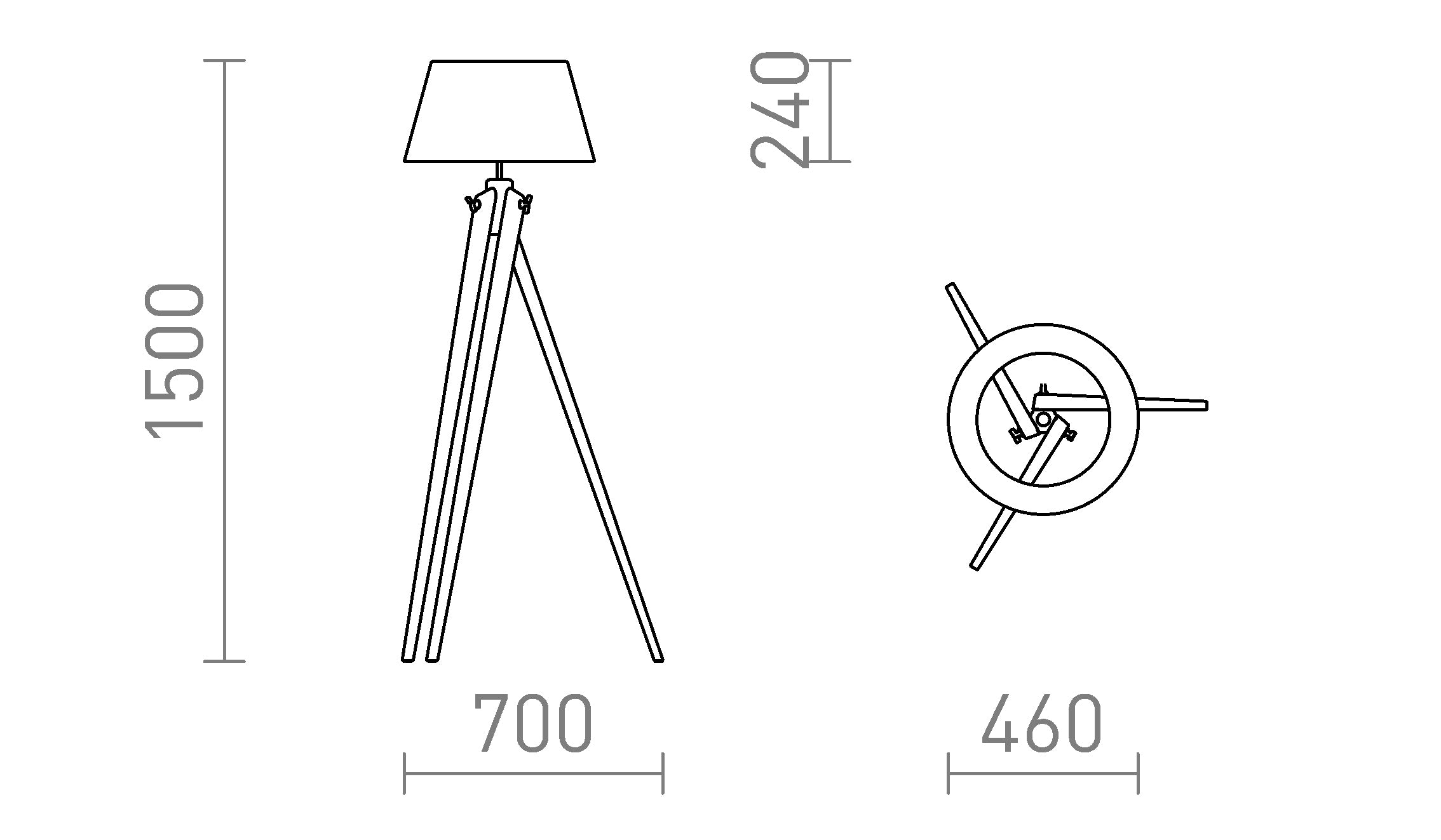 AMBITUS STAANDE LAMP - Product sketch