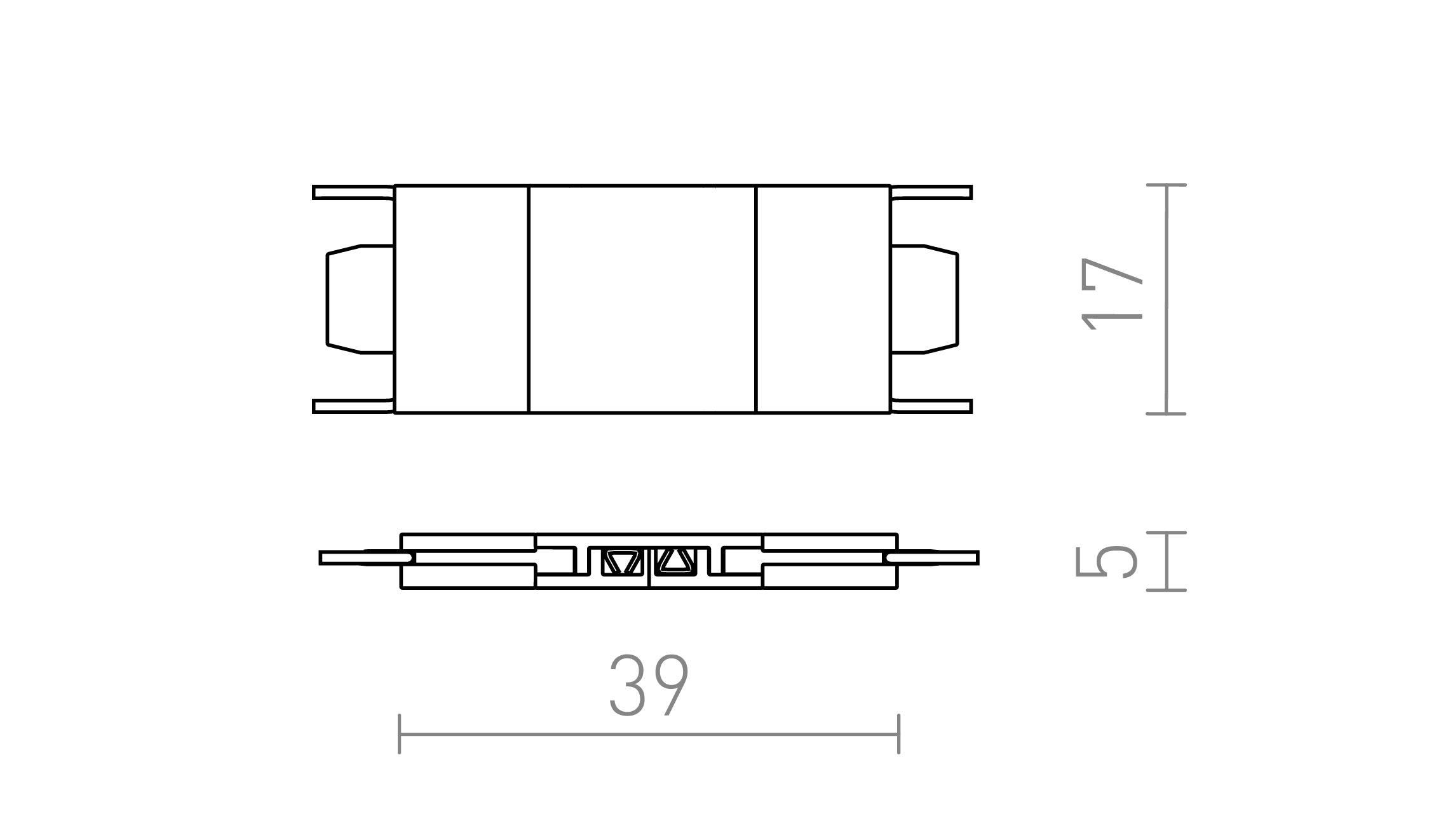 DIRECTE KOPPELSTUK VOOR VEGA RAIL - Product sketch