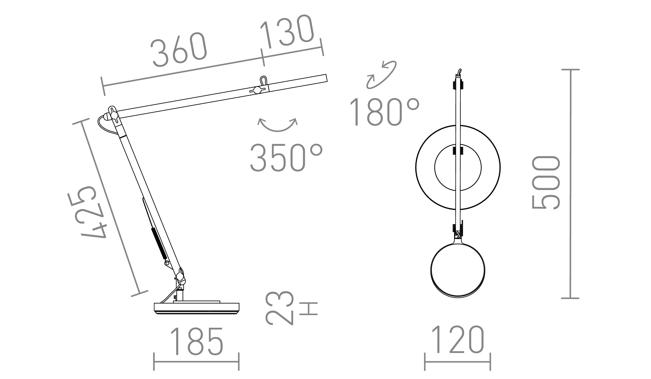 EMA TAFELLAMP - Product sketch