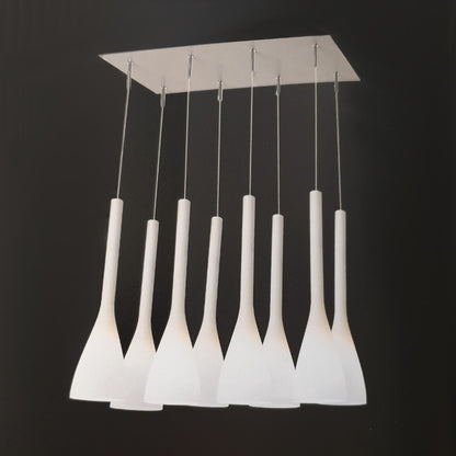 RENDL Outlet SWAN 8 pendant white frosted glass 230V E14 8x40W 3409053 2