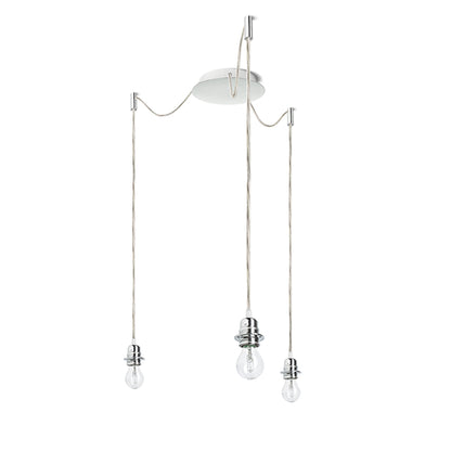 RENDL shades, shade bases, pendent sets KOMBIX 3 pendant set CHB+TC+CHF   230V LED E27 3x15W R11788 2