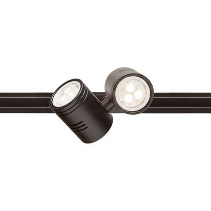 RENDL 1-circuit track system BEEBA II for 1-circuit tracks black  230V LED GU10 2x8W R12316 6
