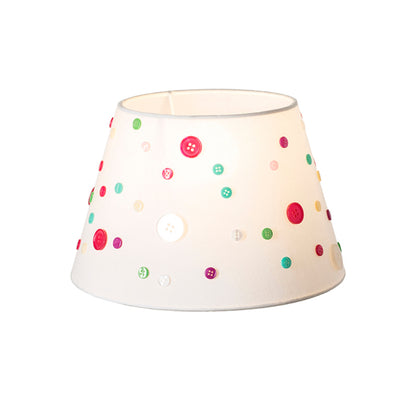 RENDL shades, shade bases, pendent sets DELISA 25/16 shade white buttons  max. 28W R12388 2