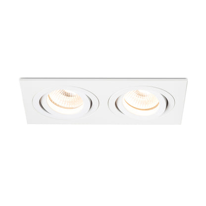 RENDL recessed light PASADENA GU10 SQ II recessed white  230V LED GU10 2x7W R12713 1