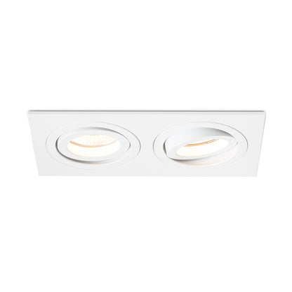 RENDL recessed light PASADENA GU10 SQ II recessed white  230V LED GU10 2x7W R12713 3