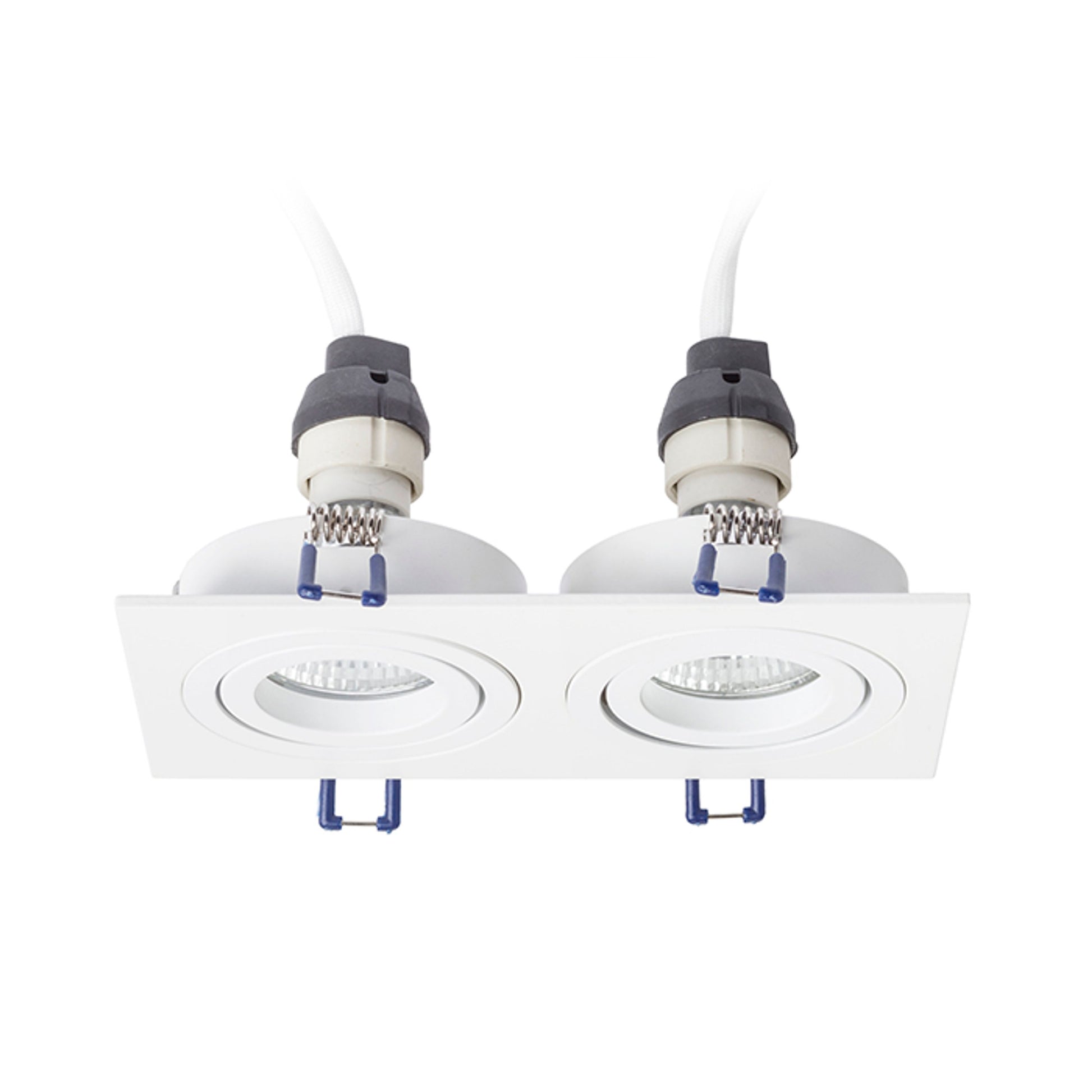 RENDL recessed light PASADENA GU10 SQ II recessed white  230V LED GU10 2x7W R12713 4