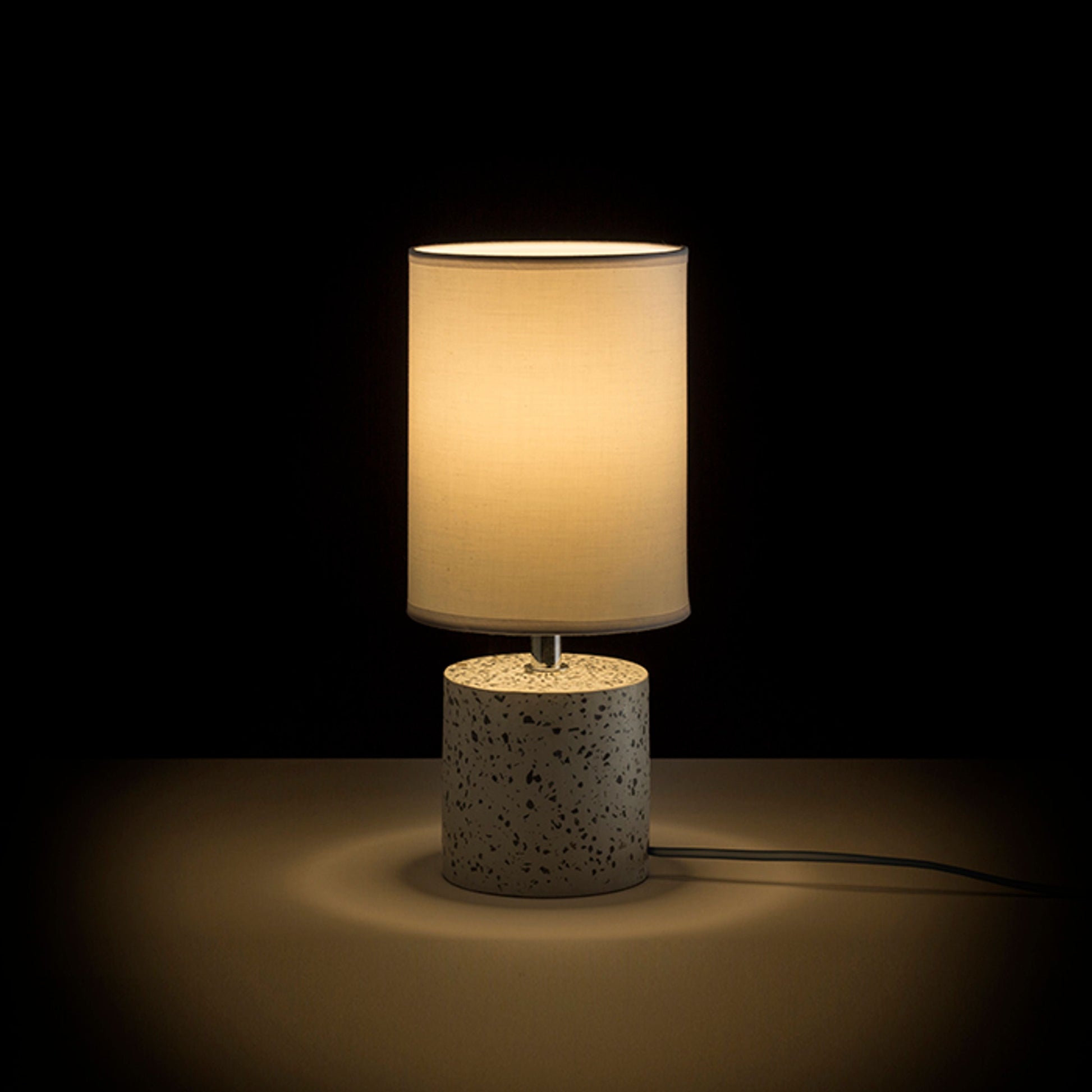 RENDL table lamp CAMINO table with shade white terazzo decor 230V LED E27 15W R13294 5