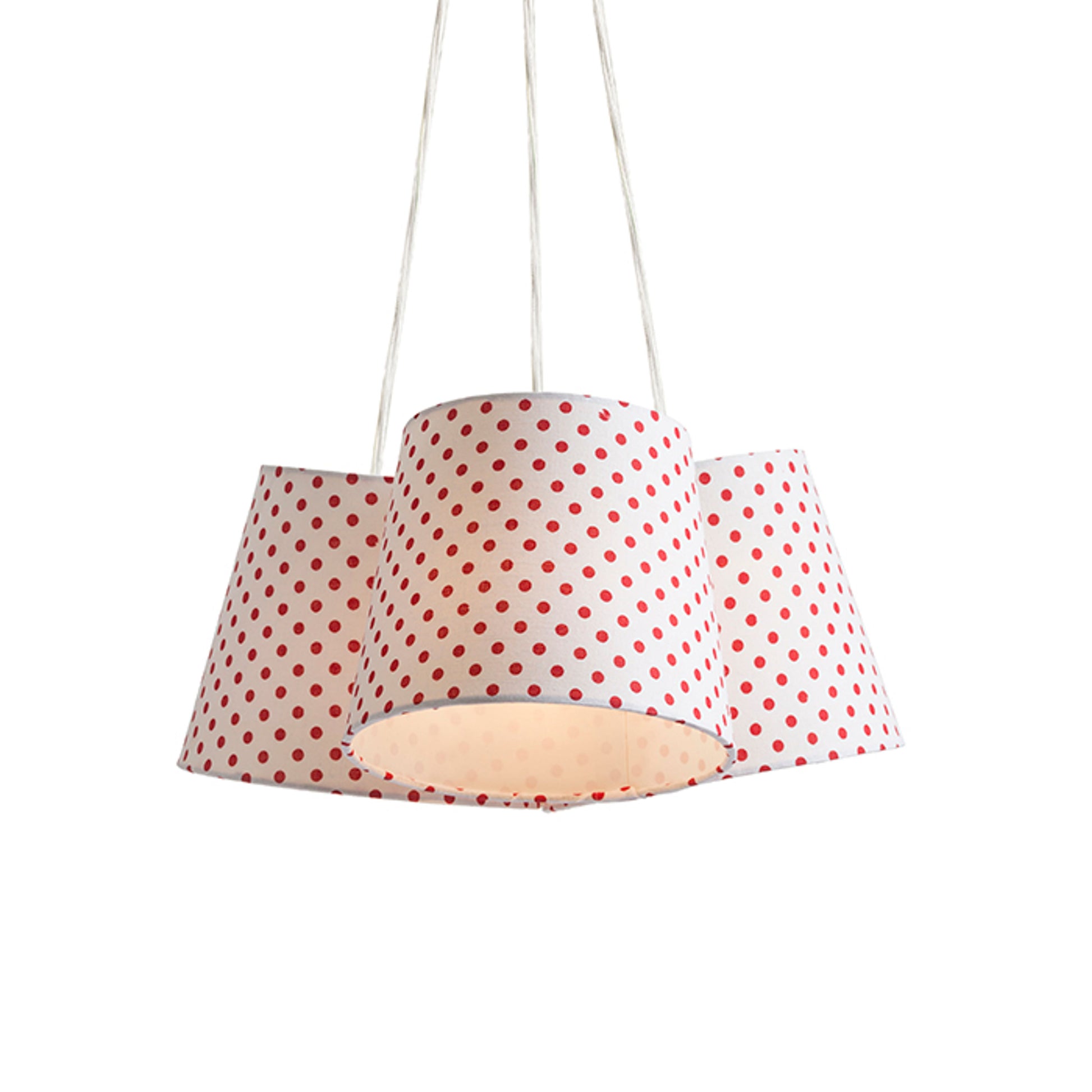 RENDL pendant lamp NANCY III pendant white/red  230V LED E14 3x11W R13345 5