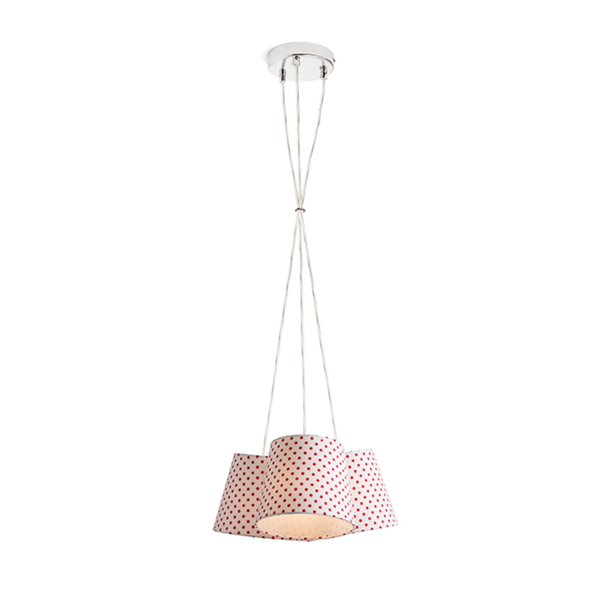 RENDL pendant lamp NANCY III pendant white/red  230V LED E14 3x11W R13345 7