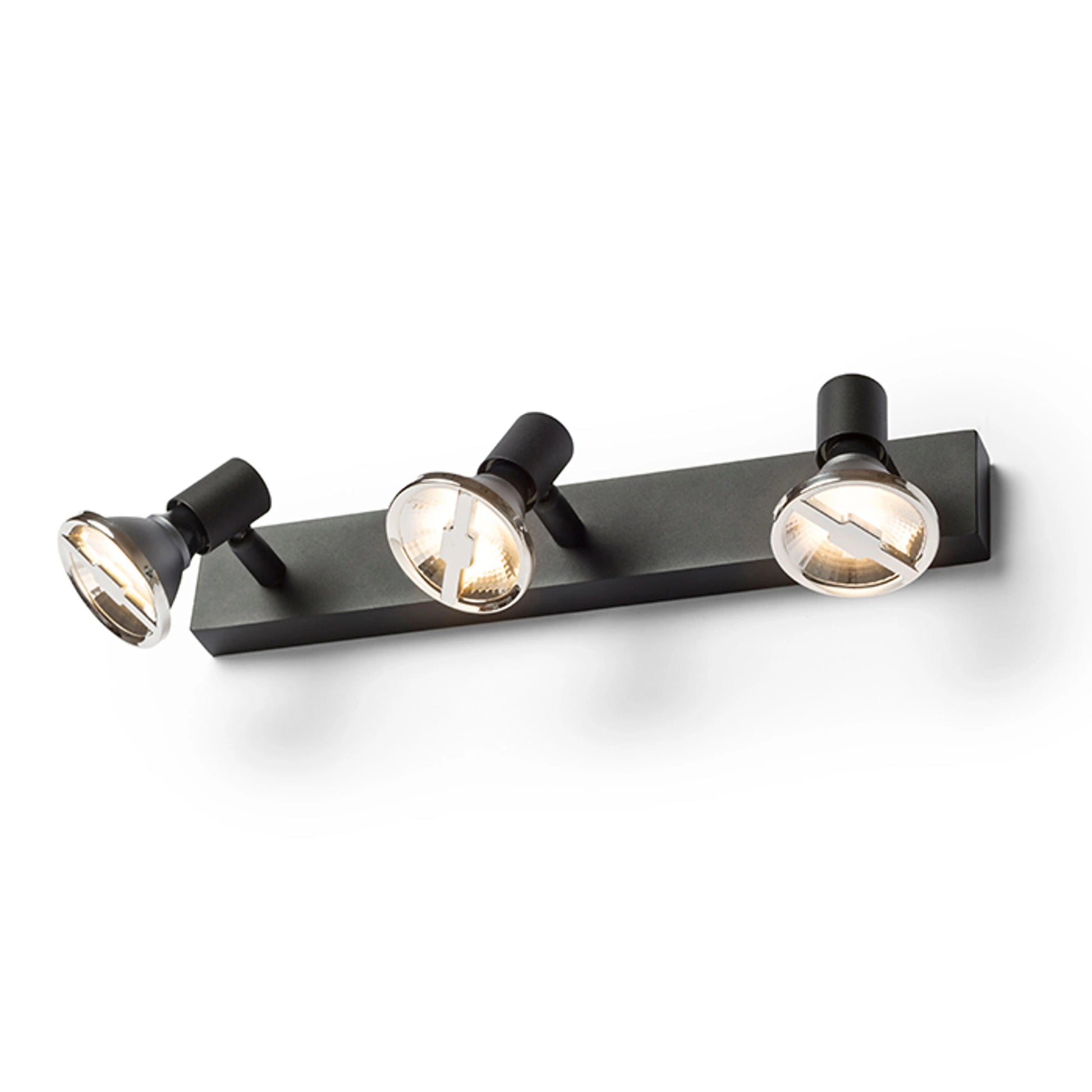 RENDL spotlight TRICA III wall black 230V GU10 3x25W R13376 1