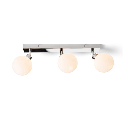 RENDL spotlight BOLLY III surface mounted  opal-colored glass/chrome 230V LED G9 3x3W IP44 R13691 3