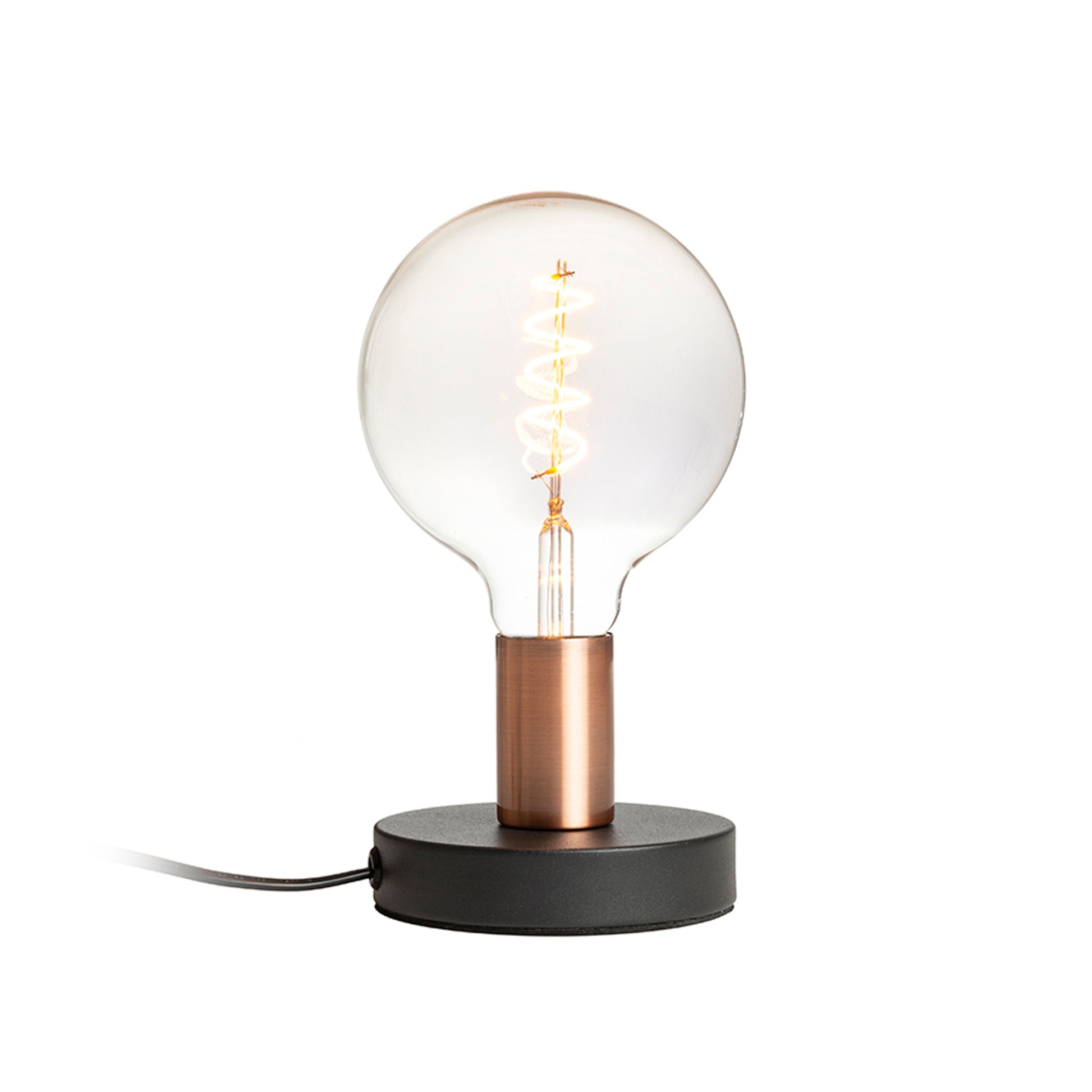 RENDL table lamp ALGOT table black brushed copper 230V LED E27 15W R13907 1
