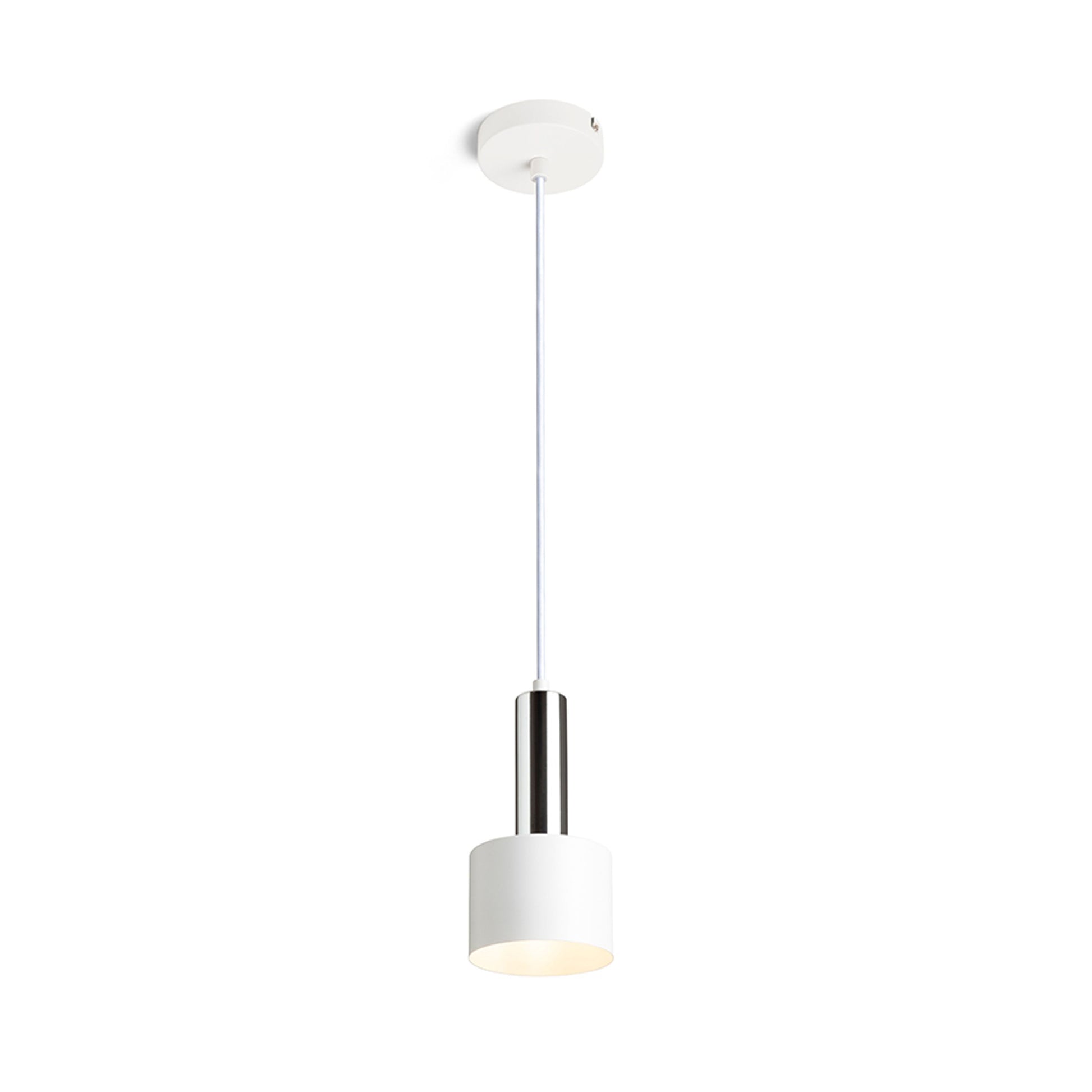RENDL pendant lamp GIULIA 12 pendant white chrome 230V LED E27 11W R13908 1