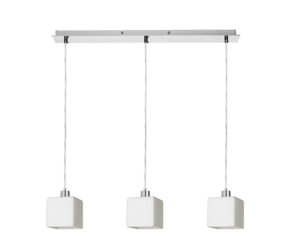 RENDL pendant lamp DADOS III 60 pendant  opal-colored glass/chrome 230V LED E27 3x11W R14020 1