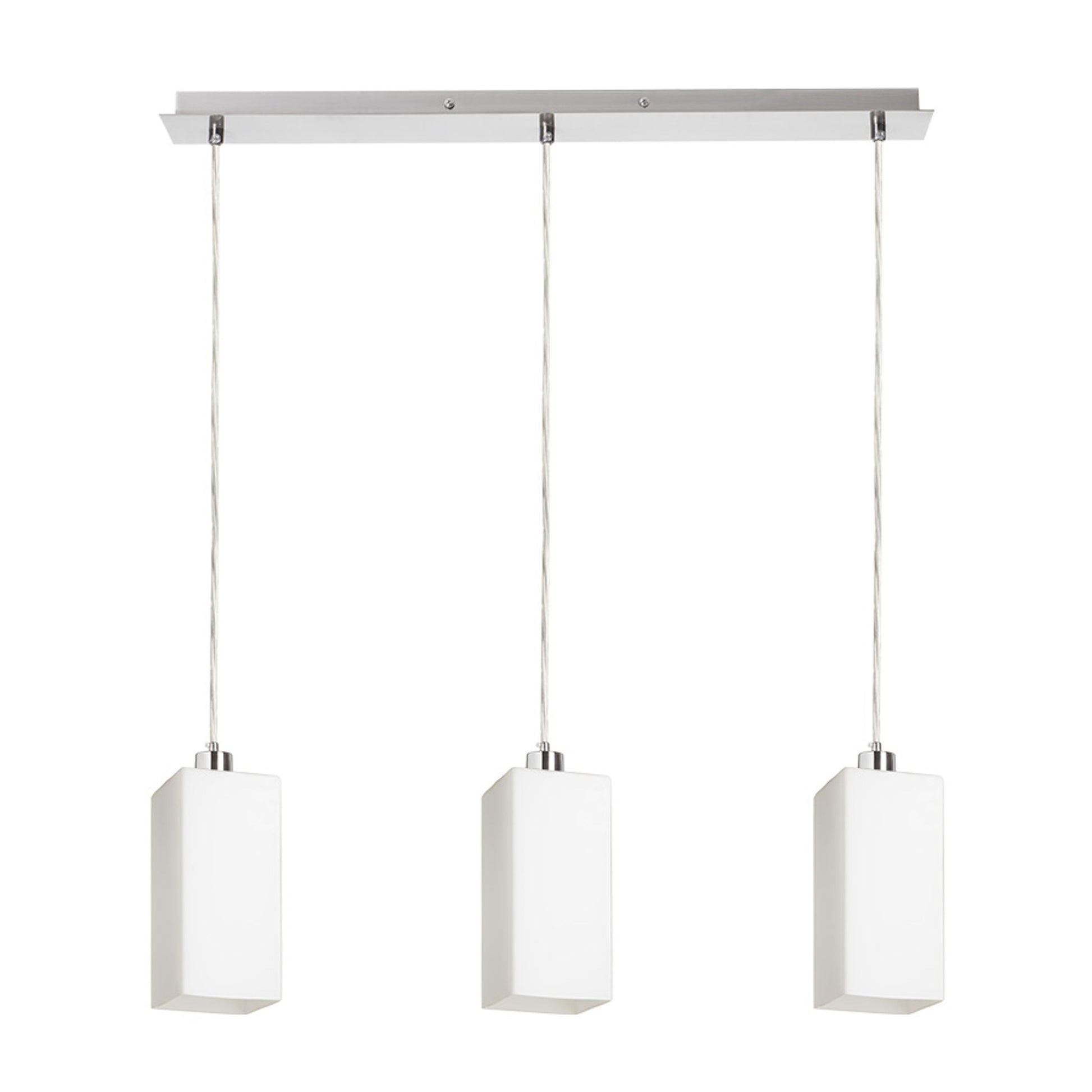 RENDL pendant lamp LIZ III 60 pendant  opal-colored glass/matt nickel 230V LED E27 3x15W R14023 1