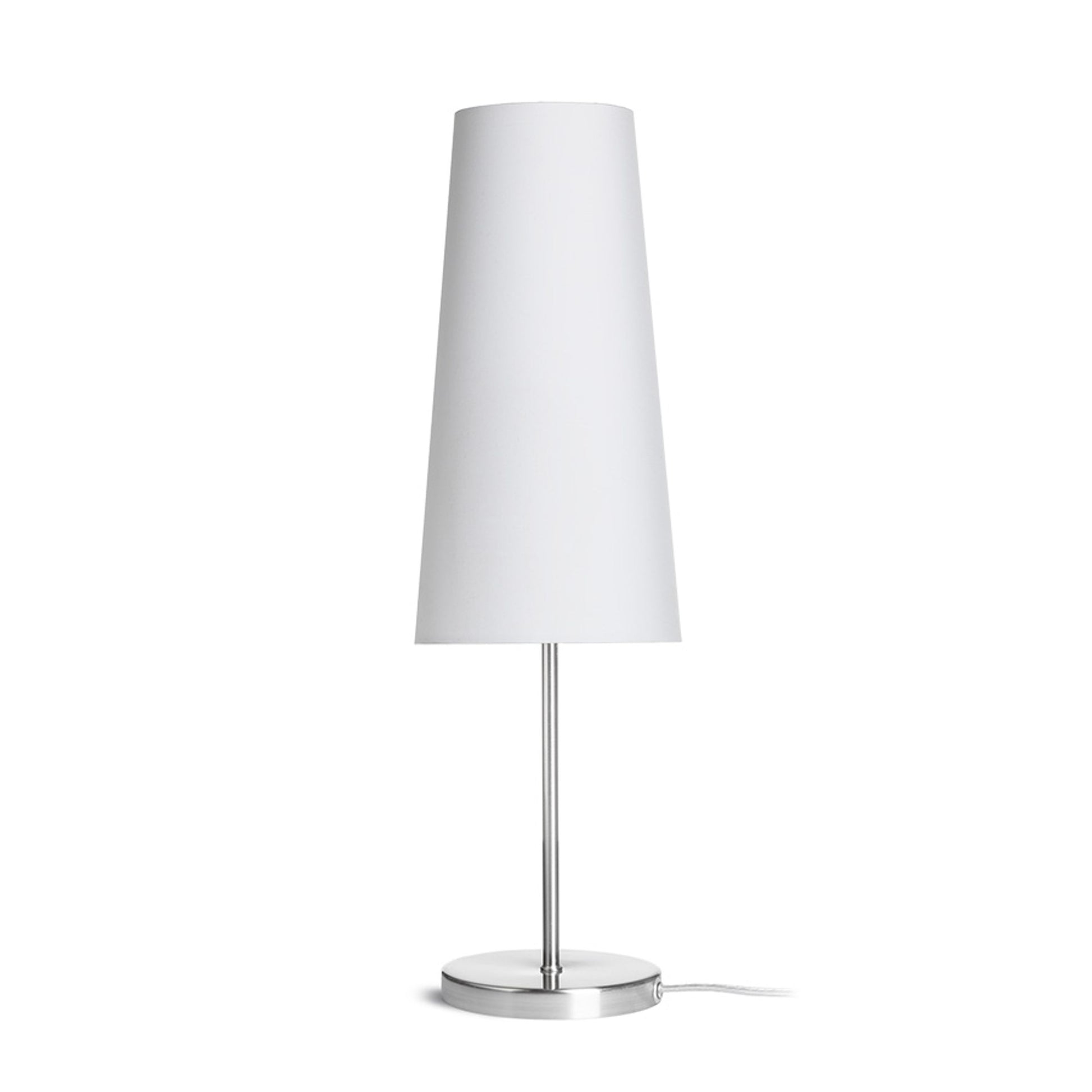 RENDL table lamp NYC/CONNY 15/30 table  Polycotton white/nickel 230V LED E27 11W R14050 1