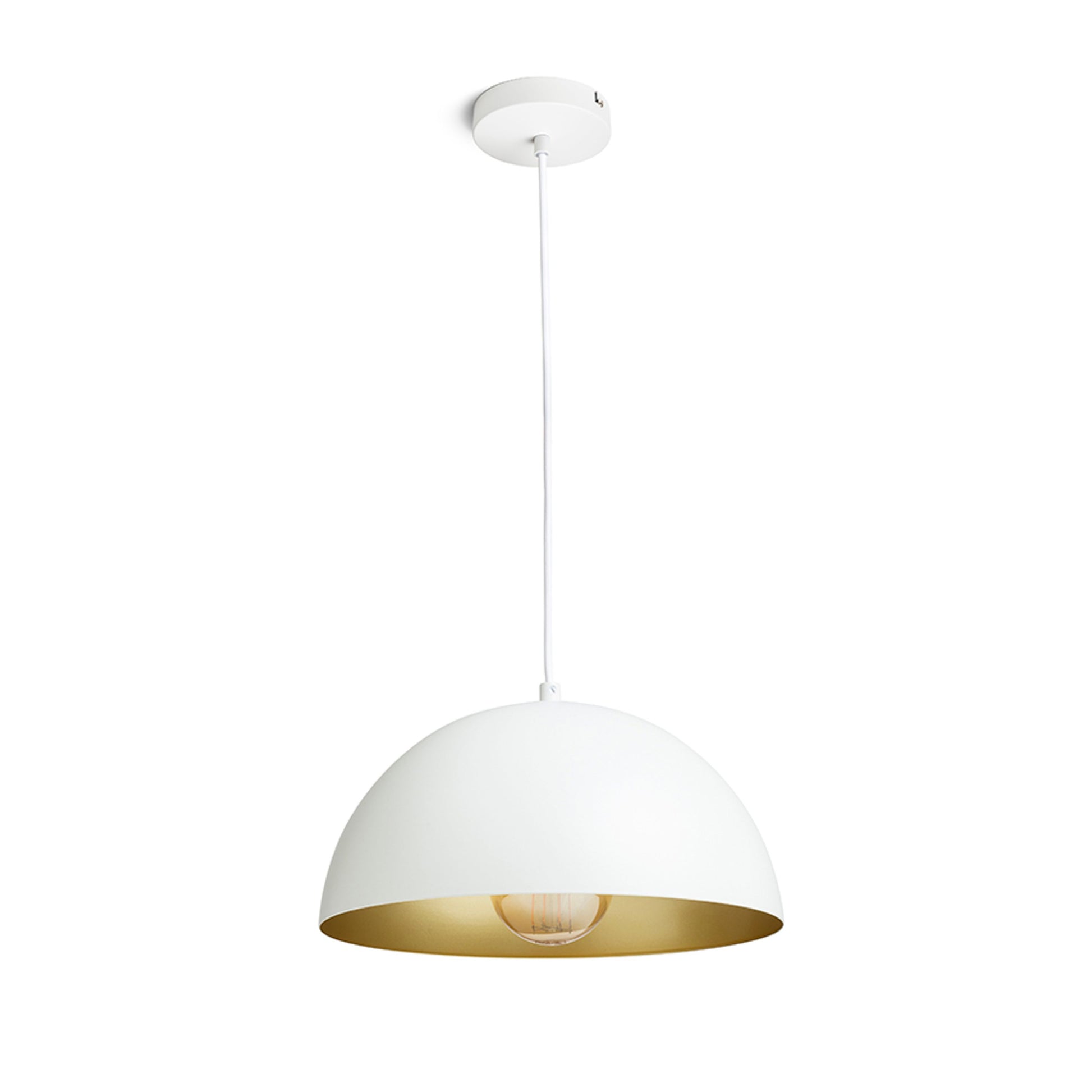 RENDL pendant lamp GLADYS 30 pendant white/gold  230V LED E27 15W R14108 1
