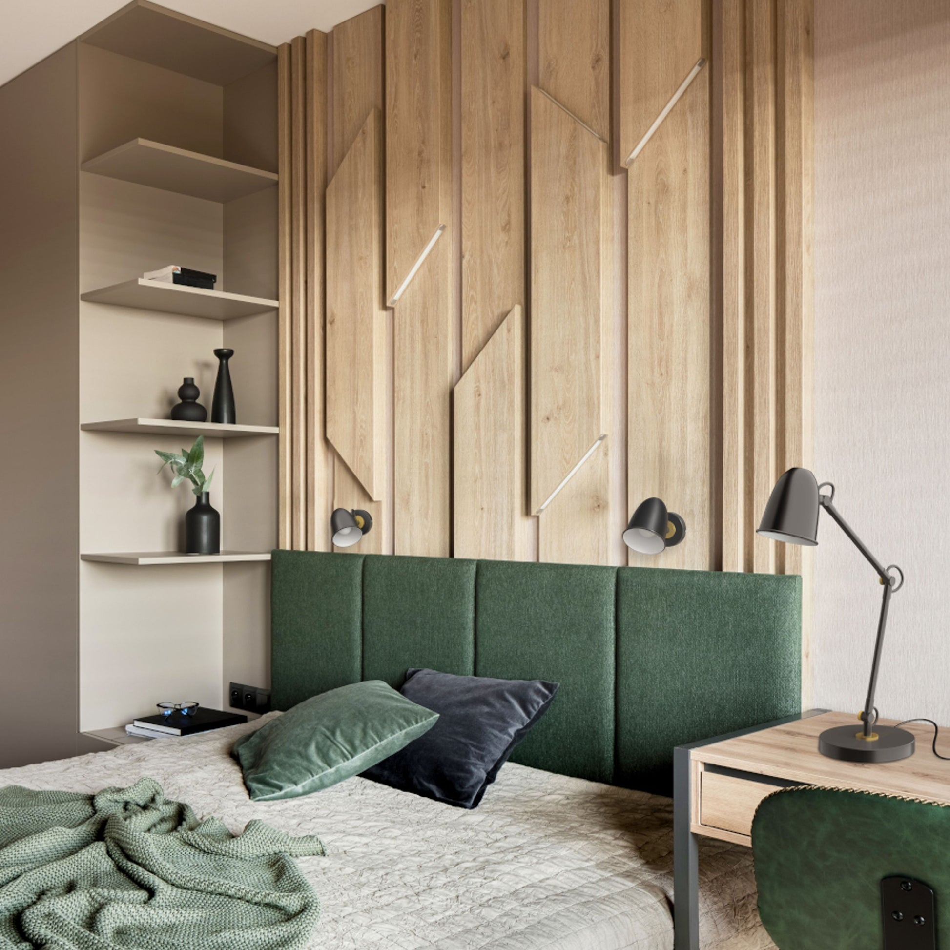 RENDL spotlight DANNY wall black brass 230V LED E14 5W R14186 7