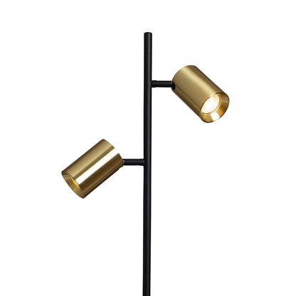 RENDL floor lamp FLYNN II floor  black/brushed brass 230V LED GU10 2x9W R14267 2
