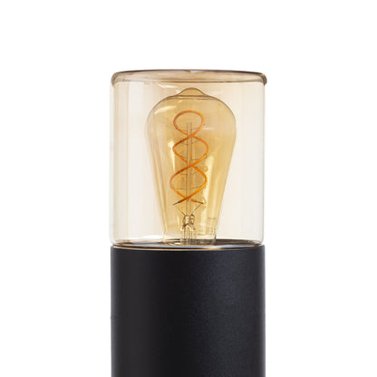 RENDL outdoor lamp QUINN 60 floor black amber-colored glass 230V LED E27 11W IP54 R14497 7