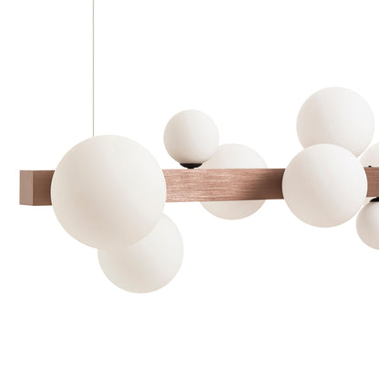 RENDL pendant lamp KASSANDRA pendant opal-colored glass/brushed bronze 230V G9 8x6W R14554 4